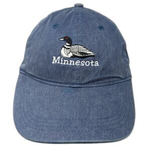 Authentic Pigment Baseball Cap Blue One Size Minnesota Loon Embroidered Hat